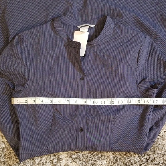 NWT H&M Navy/Light Blue Button Down Dress - Picture 5 of 8